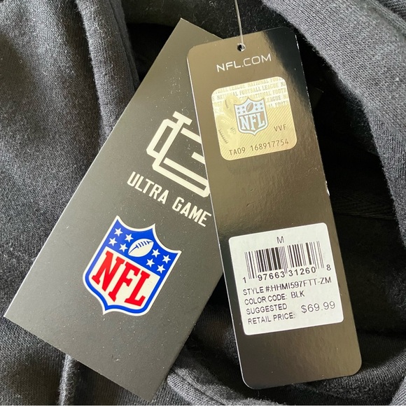 NWT NFL Houston Oilers Black Hoodie with Logo (medium) - Picture 4 of 8